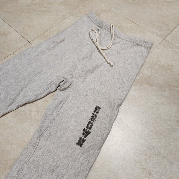 VTG 80s Champion Reverse Weave Warmup Brown University Sweatpants Pants S Small - Picture 1 of 13